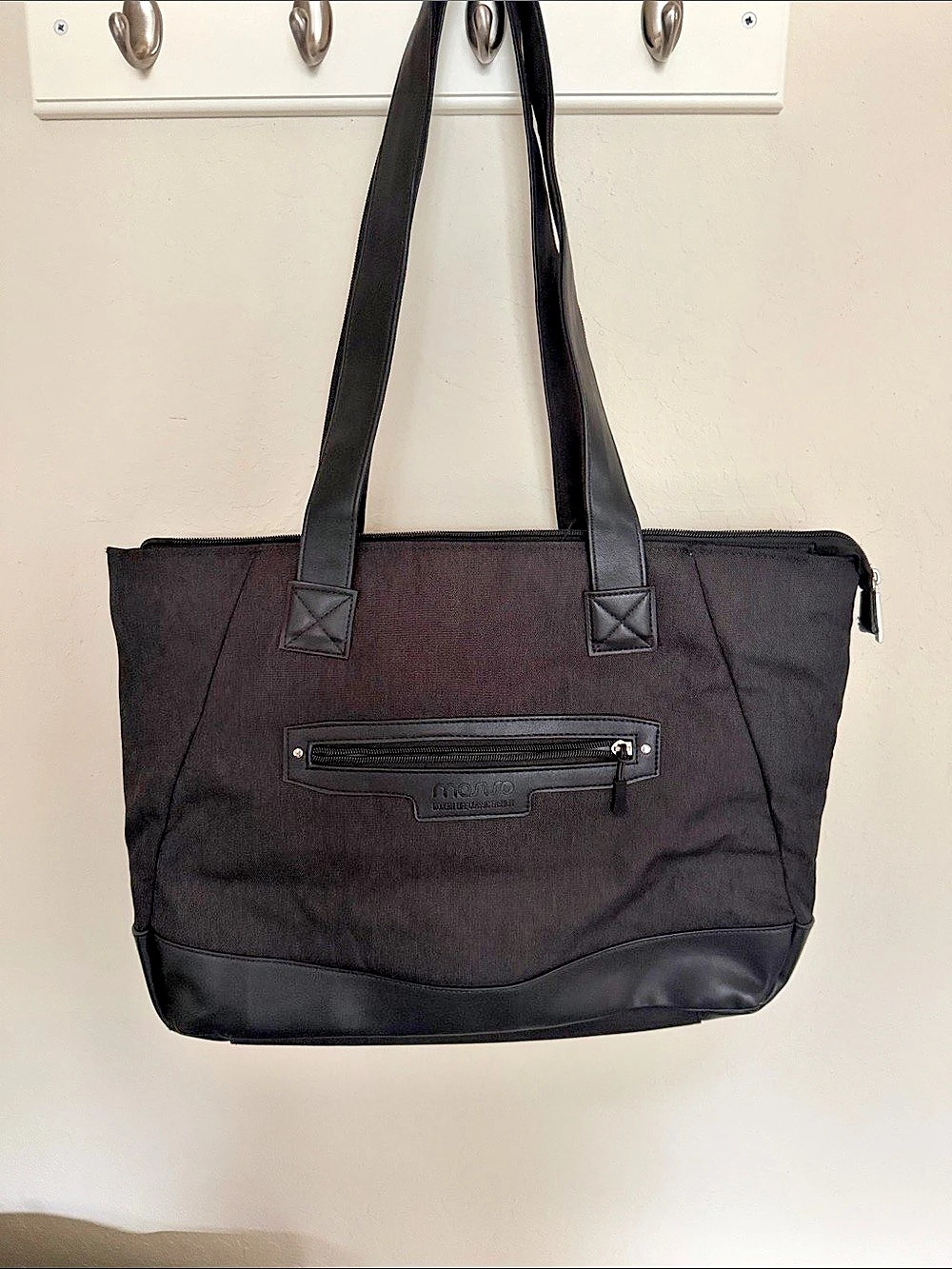 Motto Black Laptop Tote